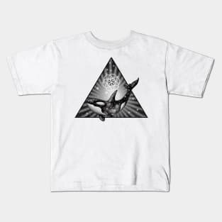 Triangle Space Orca Kids T-Shirt